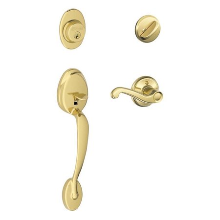 SCHLAGE Handleset Ply Fla Bb Vp F60VPLYXFLA505